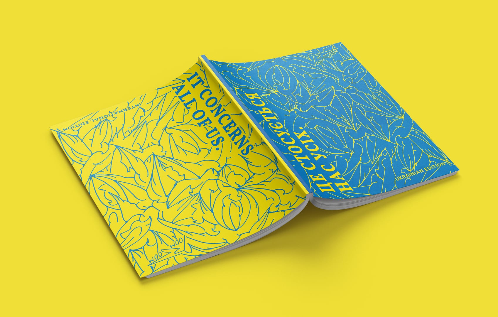 Das Cover des Soli-Magazins mit blauer und gelber Seite